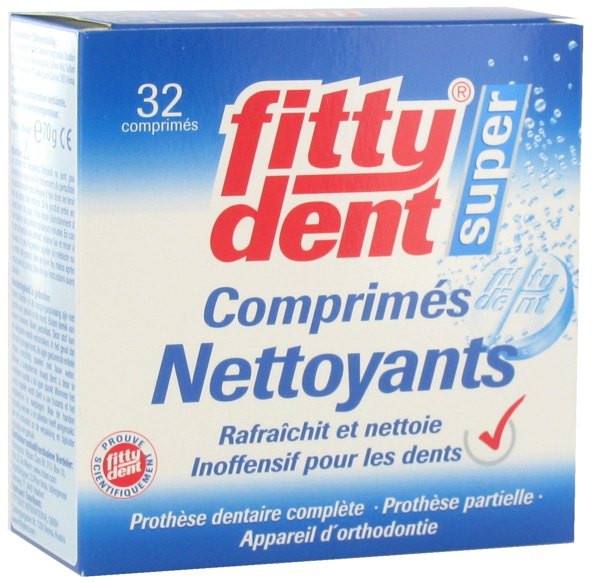 Tablete pentru curățarea protezelor Fittydent, 32 tablete, Fittydent - imagine 2