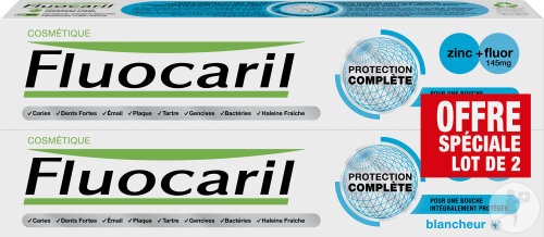 Fluocaril Complete Protection/Whitening Pastă De Dinţi Tuburi 2x75ml