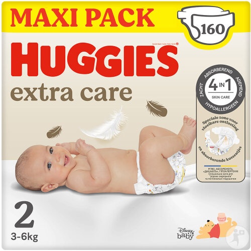 Huggies Extra Care Scutece Nou Născuți Mărimea 2 160 Bucăți