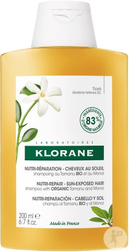 Klorane Şampon After-Sun Hrănitor Tamanu Bio Și Monoï 200ml