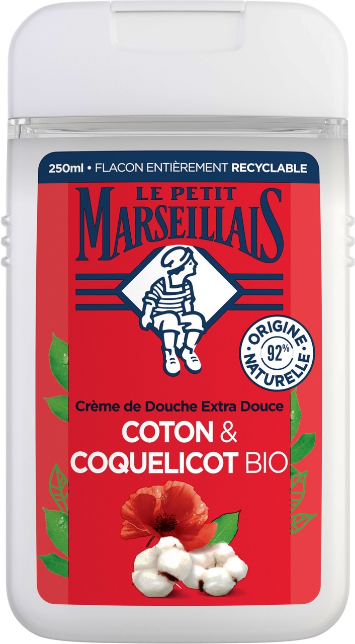 Le Petit Marseillais Cremă De Duș Extra Delicată Lapte De Bumbac Si Mac Flacon 250ml