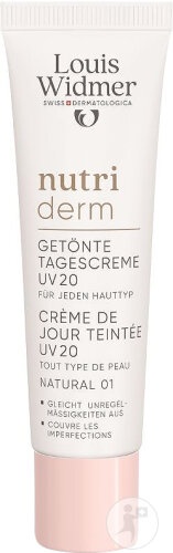 Louis Widmer Nutriderm Cremă De Zi Nuanțată SPF20 Natural 01 Fără Parfum Tub 30ml