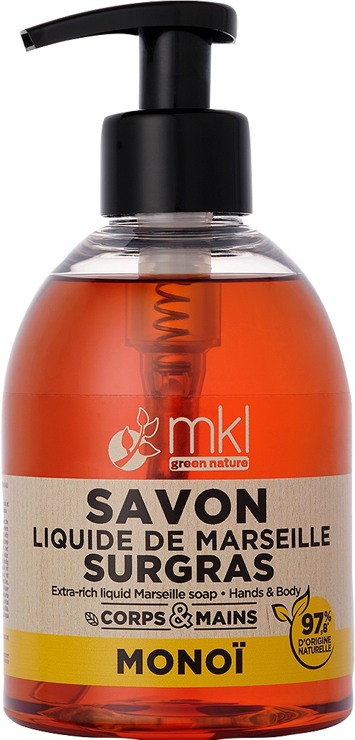 MKL Green Nature Săpun Lichid De Marseille Rehidratant Monoï Corp/Față/Mâini Organic 300ml