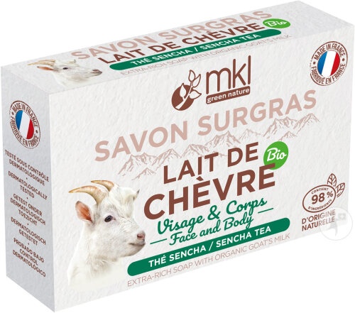 MKL Green Nature Săpun Solid Cu Lapte De Capră Bio Îmbogățit Cu Ceai Sencha 100g