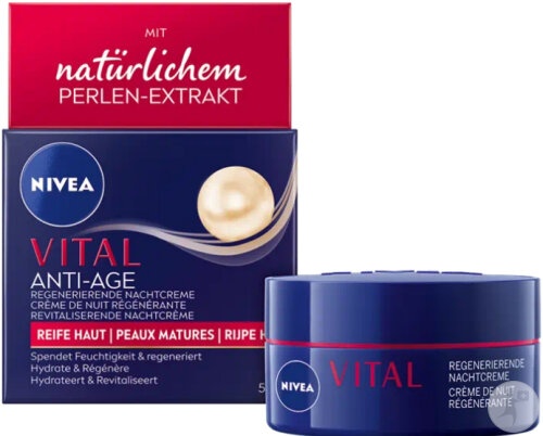 Nivea Vital Anti-Age Cremă De Noapte Regenerantă Pentru Pielea Matură 50ml
