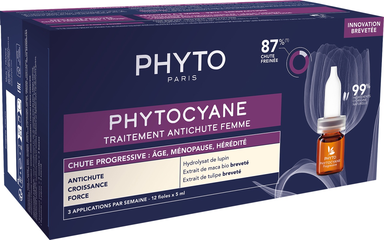 Phyto Phytocyane Fiole Împotriva Căderii Progresive A Părului 12x5ml