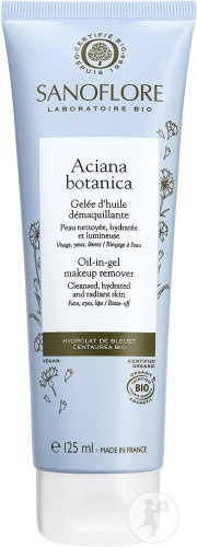 Sanoflore Aciana Botanica Gel-Ulei Demachiant Toate Tipurile De Piele Tub 125ml