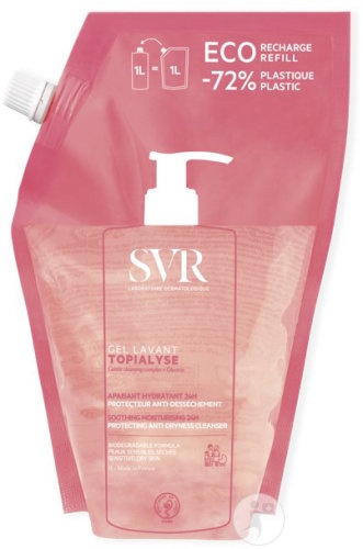 SVR Topialyse Gel De Curatare Calmant Și Hidratant 24h Reutilizabil 1l