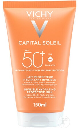 Lotiune protectoare hidratanta SPF50+ Capital Soleil, 150 ml, Vichy - imagine 5