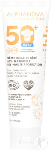Alphanova Sun Baby Cremă Solară SPF50+ 100% Naturală Bio 50g