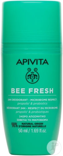 Apivita Bee Fresh Deodorant 24h Propolis Și Probiotice Roll-On 50ml