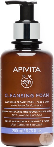 Apivita Spumă De Curățare Onctuoasă Față/Ochi Flacon Dozator 200ml