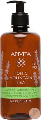 Apivita Thé De Munte Gel De Dus Cu Uleiuri Esentiale Ecopack 500ml