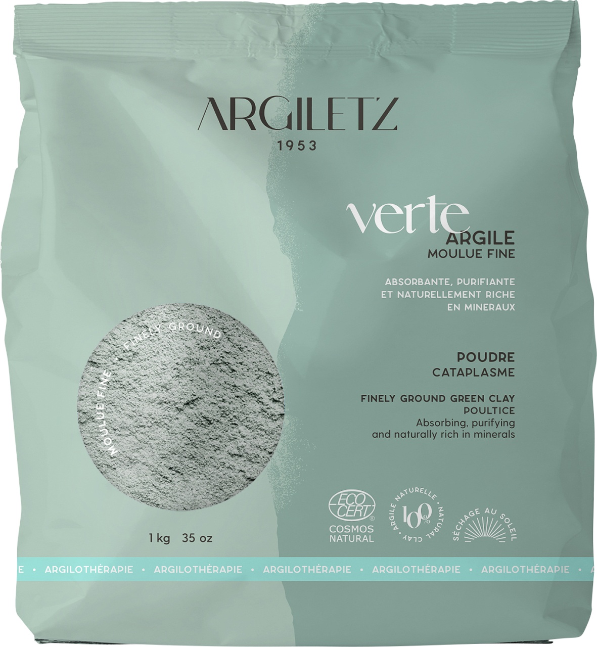 Argiletz Argilă Verde Fin Măcinată Cataplasmă 1kg