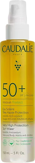 Caudalie Vinosun Protect Apă Solară Cu Protecție Solara SPF50+ Spray 150ml