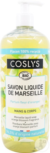 Coslys Săpun Lichid Marseille Pure Tradition Bio Pentru Mâini Și Corp Cu Parfum De Floare De Portocal 1l