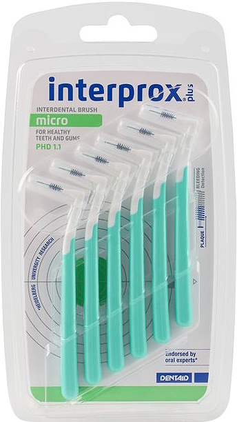 Dentaid Interprox Plus Micro Periuță Interdentară Verde 6 Bucăți
