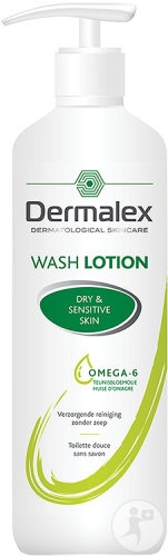 Dermalex Loțiune De Spălare Pentru Piele Uscată Și Sensibilă Cu Pompiță 250ml