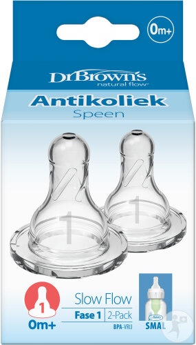 Dr. Brown's Tetină Faza 1 Standard Pentru Biberoane 2 Bucăți