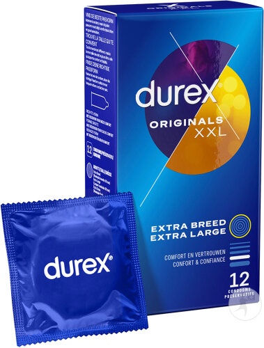 Durex Originals XXL Prezervative 12 Bucăți