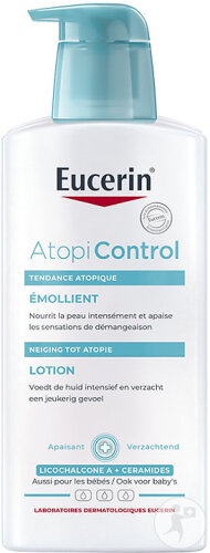 Eucerin AtopiControl Loțiune Emolientă Piele Uscată Cu Tendință Atopică Flacon Cu Pompă 400ml