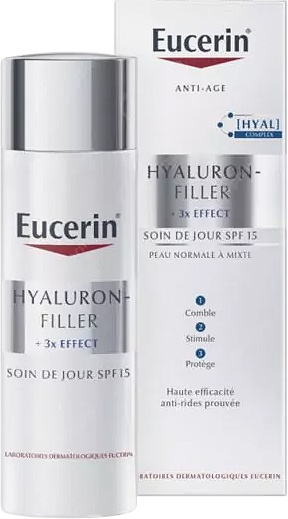 Eucerin Hyaluron-Filler + 3x Effect Cremă De Zi SPF15 Pentru Ten Normal Și Mixt 50ml