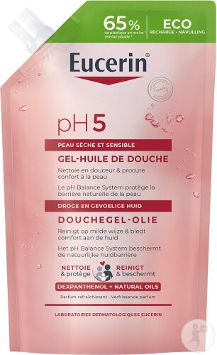 Eucerin Ph5 Gel-Ulei De Duș Pentru Piele Uscată Și Sensibilă Rezervă 400ml