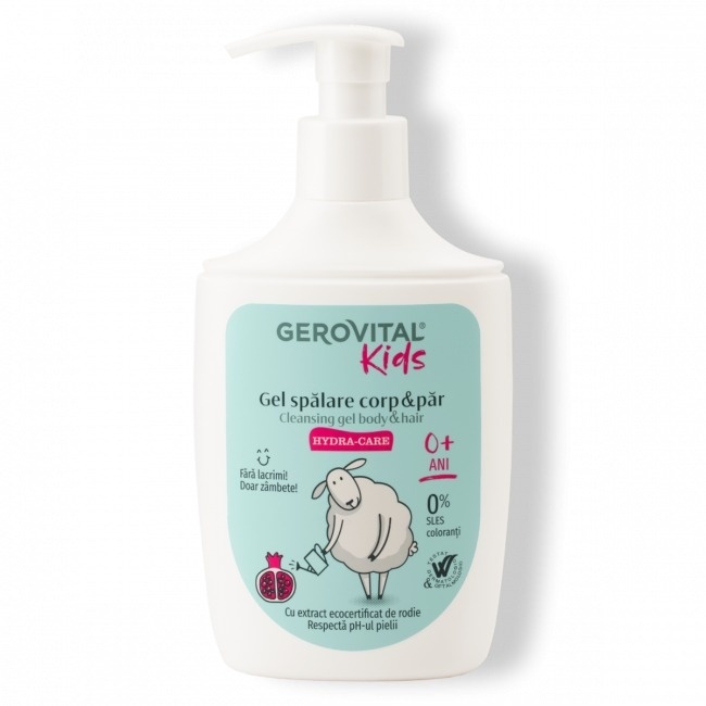 Gerovital Kids Gel Spălare Corp Și Păr Hydra-Care 300ml