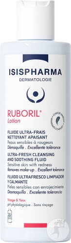 Isispharma Ruboril Loțiune Fluidă Curățare Calmare Piele Sensibilă Roșeață Flacon 250ml