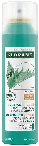 Sampon uscat nuantator cu extract de urzica, 150 ml, Klorane - imagine 2