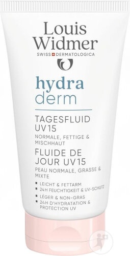 Louis Widmer Hydraderm Fluid De Zi SPF15 Fără Parfum Tub 50ml