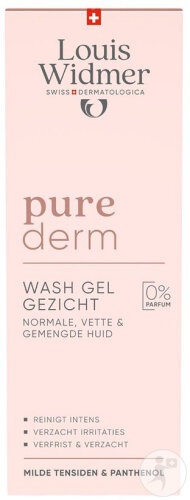 Louis Widmer Purederm Gel De Curățare Facială Fără Parfum Tub 125ml