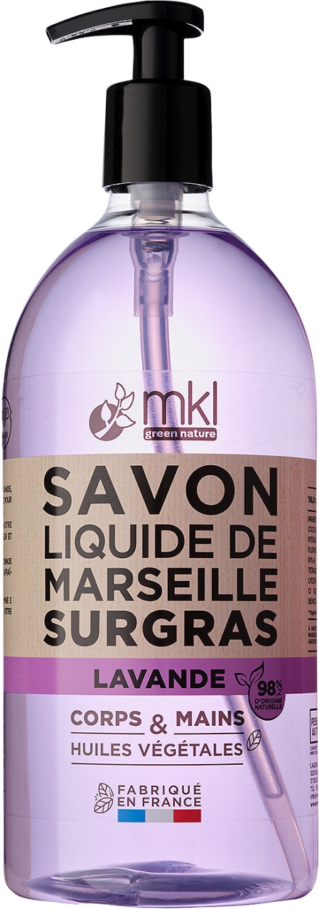 MKL Green Nature Săpun Lichid De Marseille Rehidratant Lavandă Corp/Față/Mâini 1L
