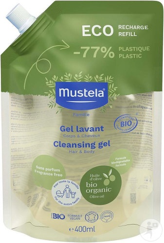 Mustela Gel De Spălare Pentru Corp Și Păr Eco Bio 400ml