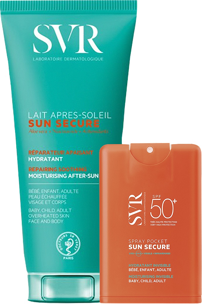 SVR Sun Secure Spray Cu Protecție Solară + Sun Secure Lapte Hidratant După Expunerea La Soare