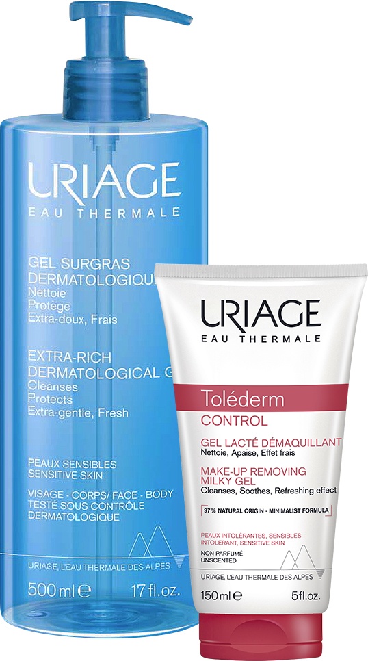 Uriage Toléderm Control Gel De Lapte Demachiant + Gel Surgras Dermatologic