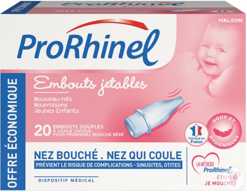 ProRhinel Rezerve de unică folosință, moi, pentru aspirator nazal bebeluși 20 bucăți
