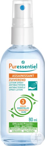 Puressentiel Loțiune Calmanta Spray Antibacterian Pentru Mâini Și Suprafețe 80ml