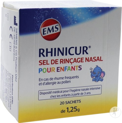 Rhinicur Sare Pentru Spălături Nazale Copii Plicuri 20x1,25g