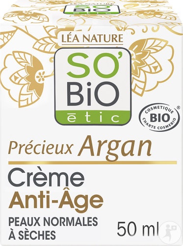 So'Bio Étic Précieux Argan Crema Antirid De Zi Pentru Ten Normal Până La Uscat 50ml