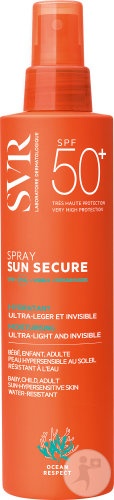 SVR Sun Secure Spray Hidratant Cu Protecție Solară Ultra-Lejer Și Invizibil SPF50+ 200ml
