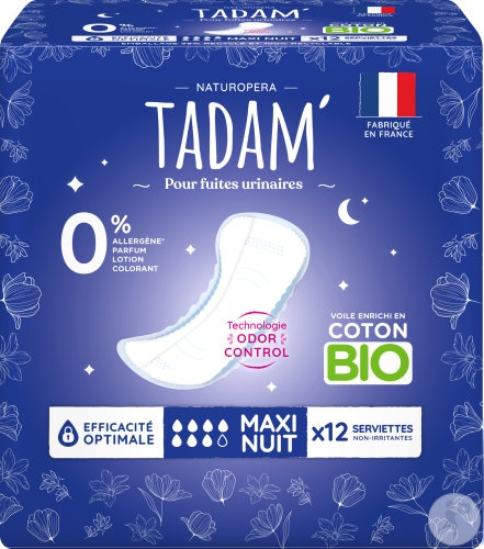Tadam Absorbante Eco Noapte Pentru Incontinență Ușoară 12 Bucăți