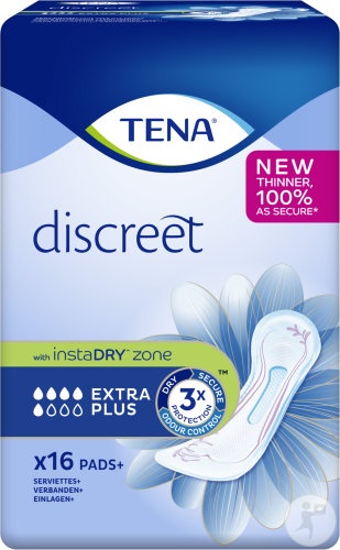 Tena Discreet Extra Plus InstaDry Zone Absorbante Igienice 16 Bucăți