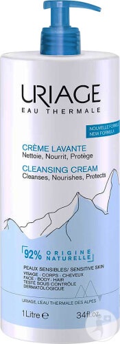 Uriage Eau Thermale Cremă De Curățare Față-Corp-Păr Piele Sensibilă 1l