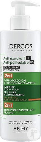 Vichy Dercos Anti-Dandruff DS 2In1 Șampon Tratament Toate Tipurile Păr 390ml