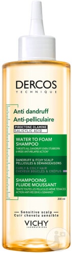 Vichy Dercos Șampon Spumant Antimătreață Pentru Păr Creț 200ml