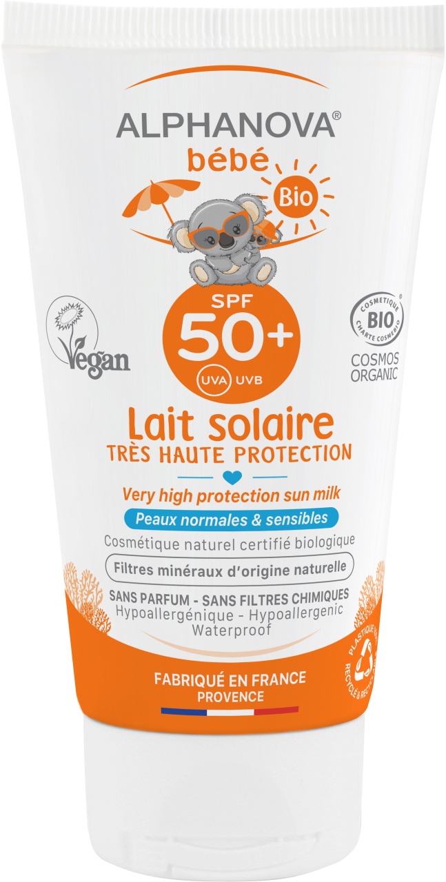 Alphanova Bébé Sun Lapte protecție solară Bio SPF50+ Tub 50ml