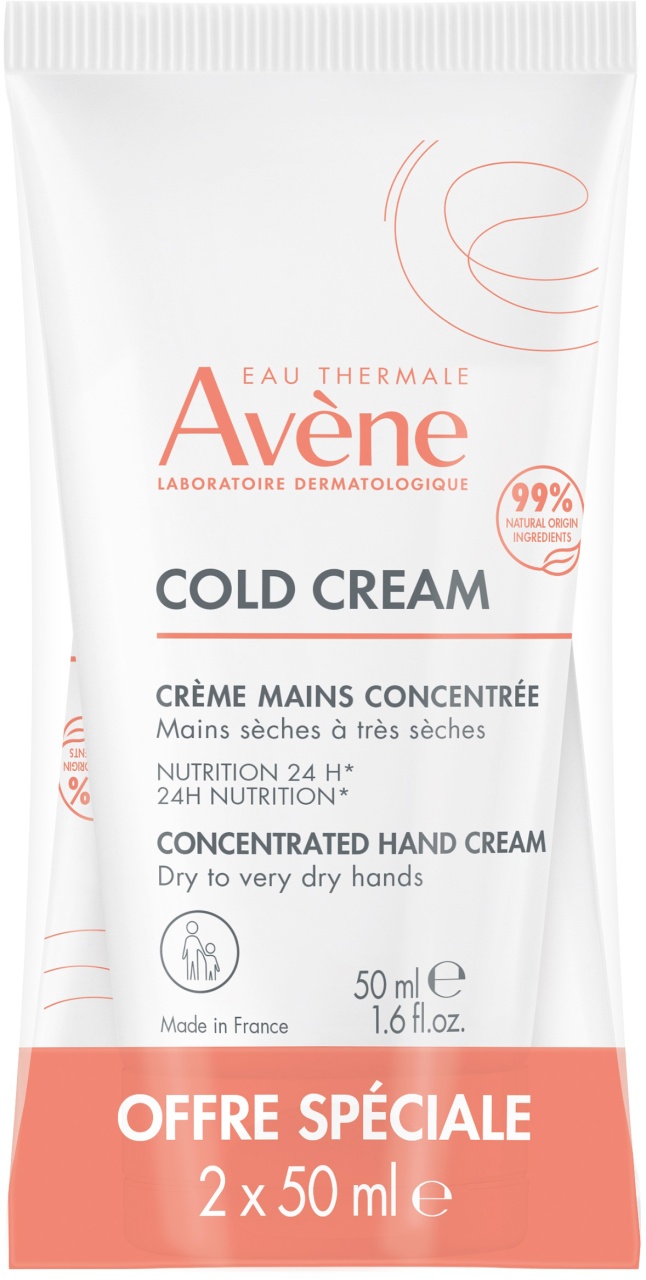 Avène Cold Cream Cremă De Mâini Concentrată Tuburi 2x50ml