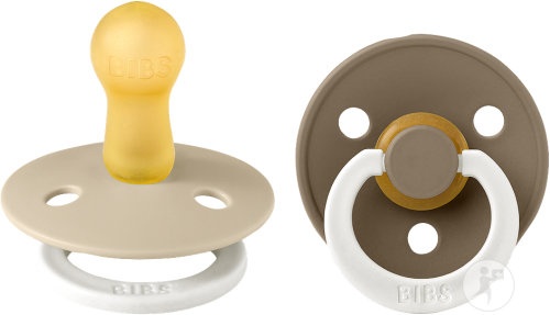 Bibs 2 Colour Night Collection Suzete ≥6 Luni Mărimea 2 Vanilla Oak 2 Bucăți