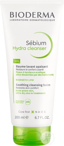 Bioderma Sébium Hydra Balsam Calmant De Curățare Piele Cu Tendință Acneică 200ml